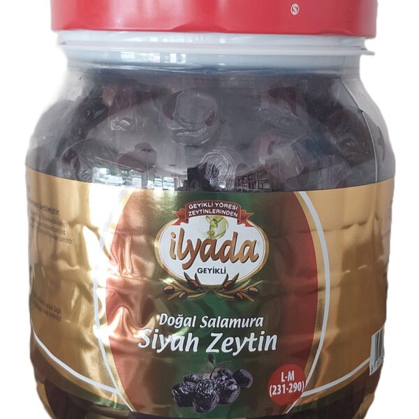 1 Kg Pet Geyikli Yöresinden Jumbo Gemlik Tipi Siyah Zeytin (L-M)